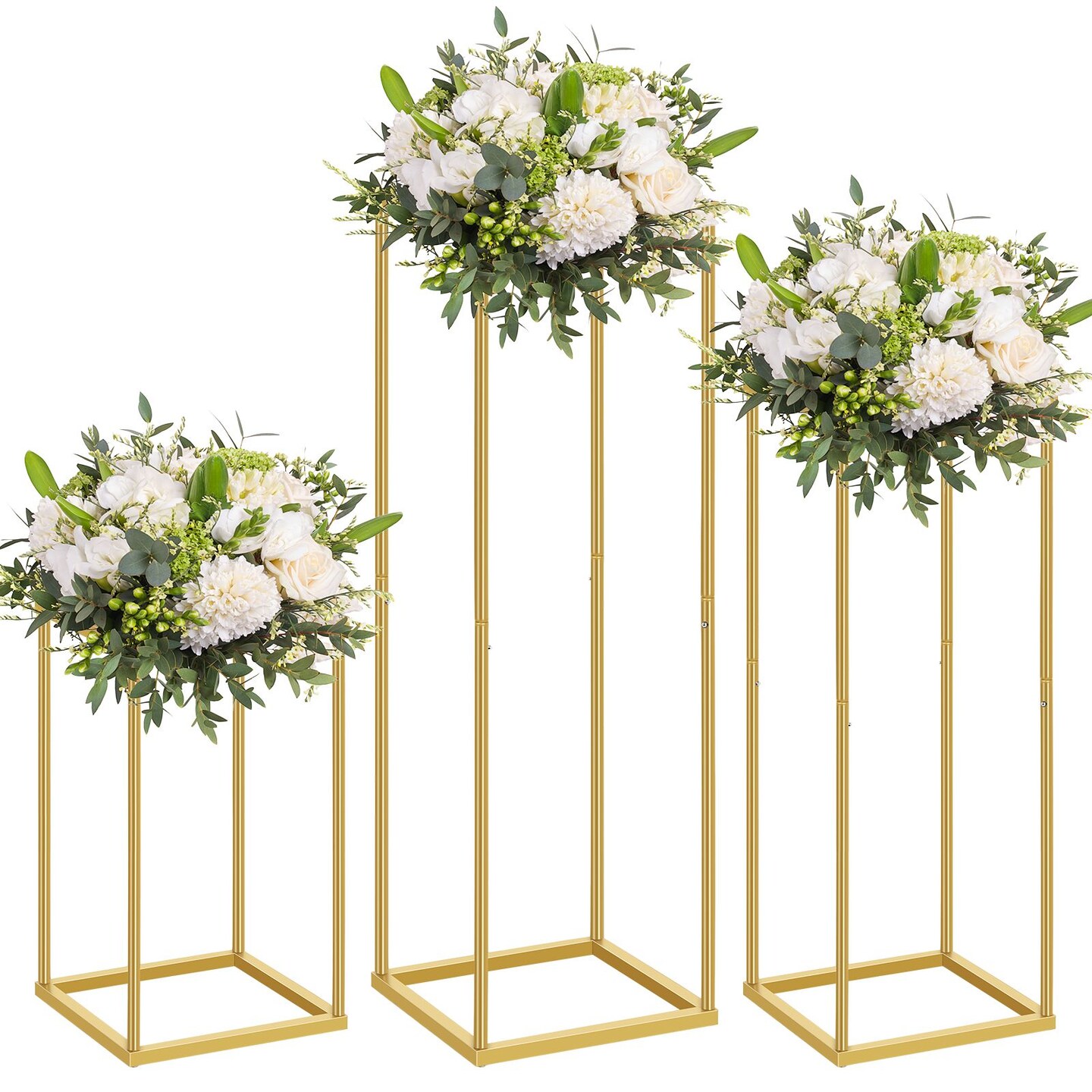3pcs s + m + l Wedding Centerpieces for Tables with Mesh Plates for Party, Weddings