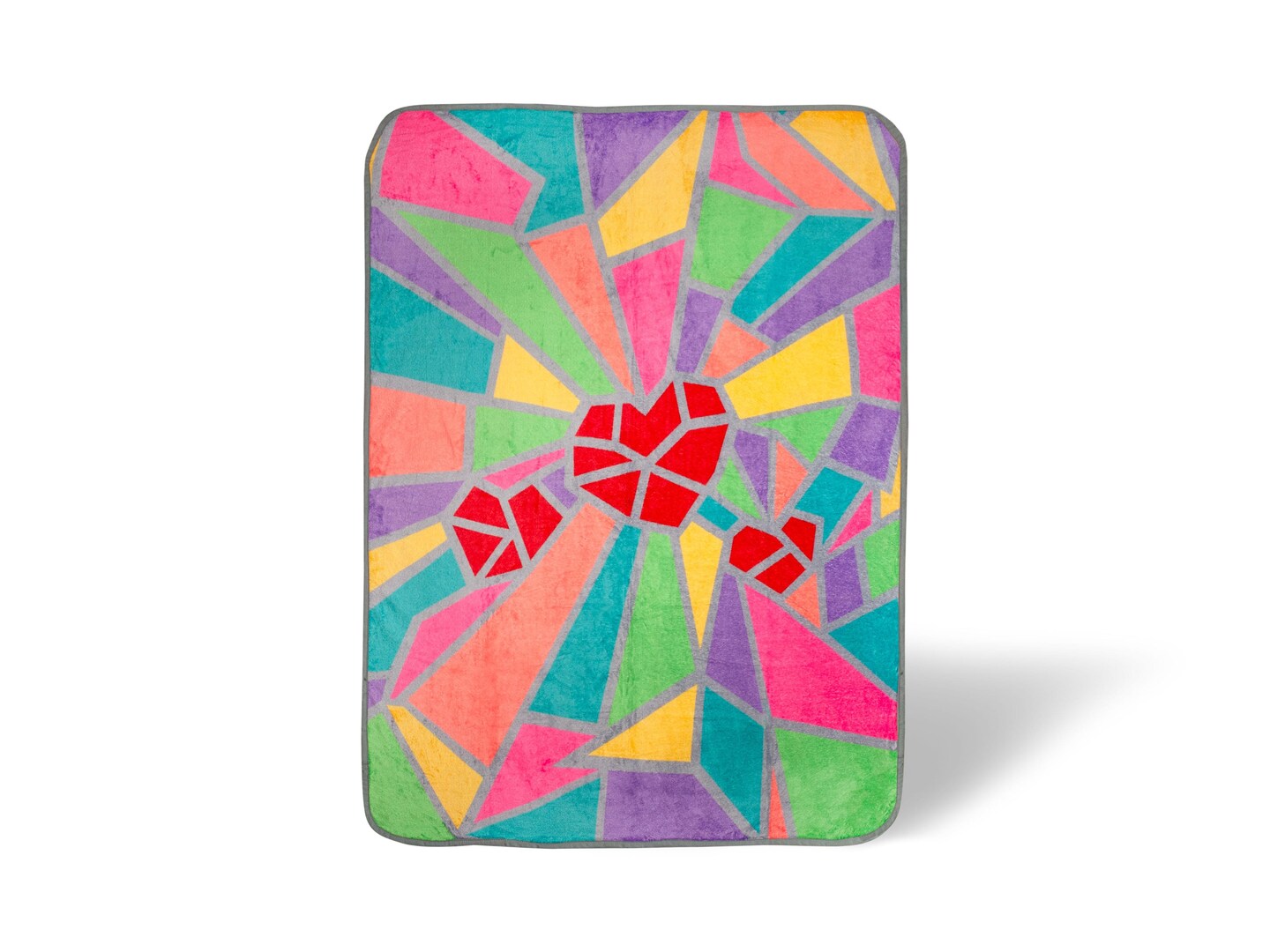 2020 Sidewalk Chalk Inspired Mosaic Heart Throw Blanket | 45 x 60 Inches