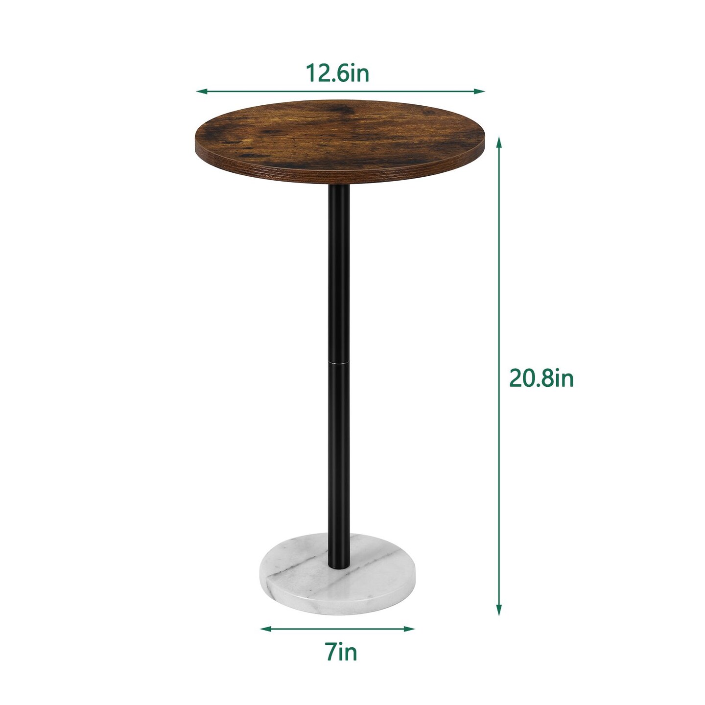 Small Spaces Pedestal Side Table for Sofa Couch Chair Patio