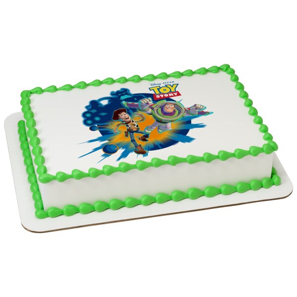 Disney and Pixar&#x27;s Toy Story Toys in Action Edible Cake Topper Image