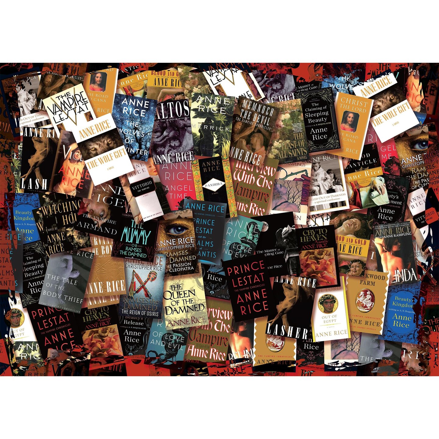 Queen Anne&#x27;s Library of Horror Books 1000-Piece Jigsaw Puzzle | Toynk Exclusive