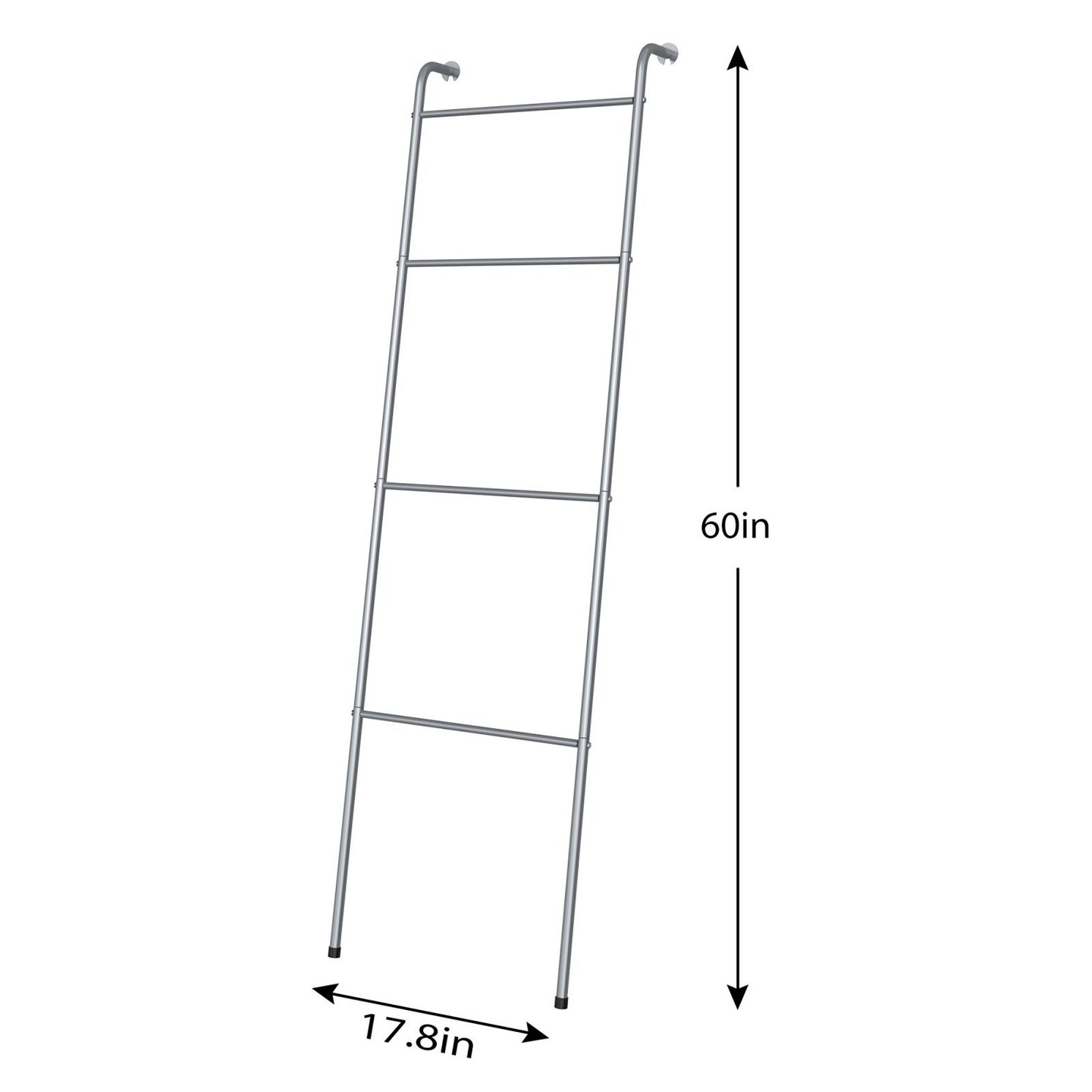 4 Tier Wall Leaning Blanket Ladder Towel Drying Quilt Holder Rack for Bathroom