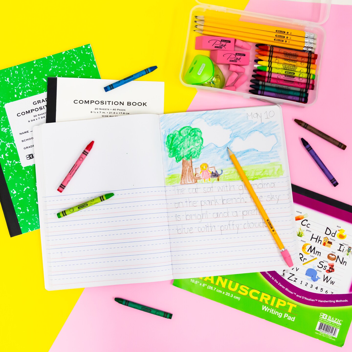 BAZIC Pink Eraser Top (20/Pack)