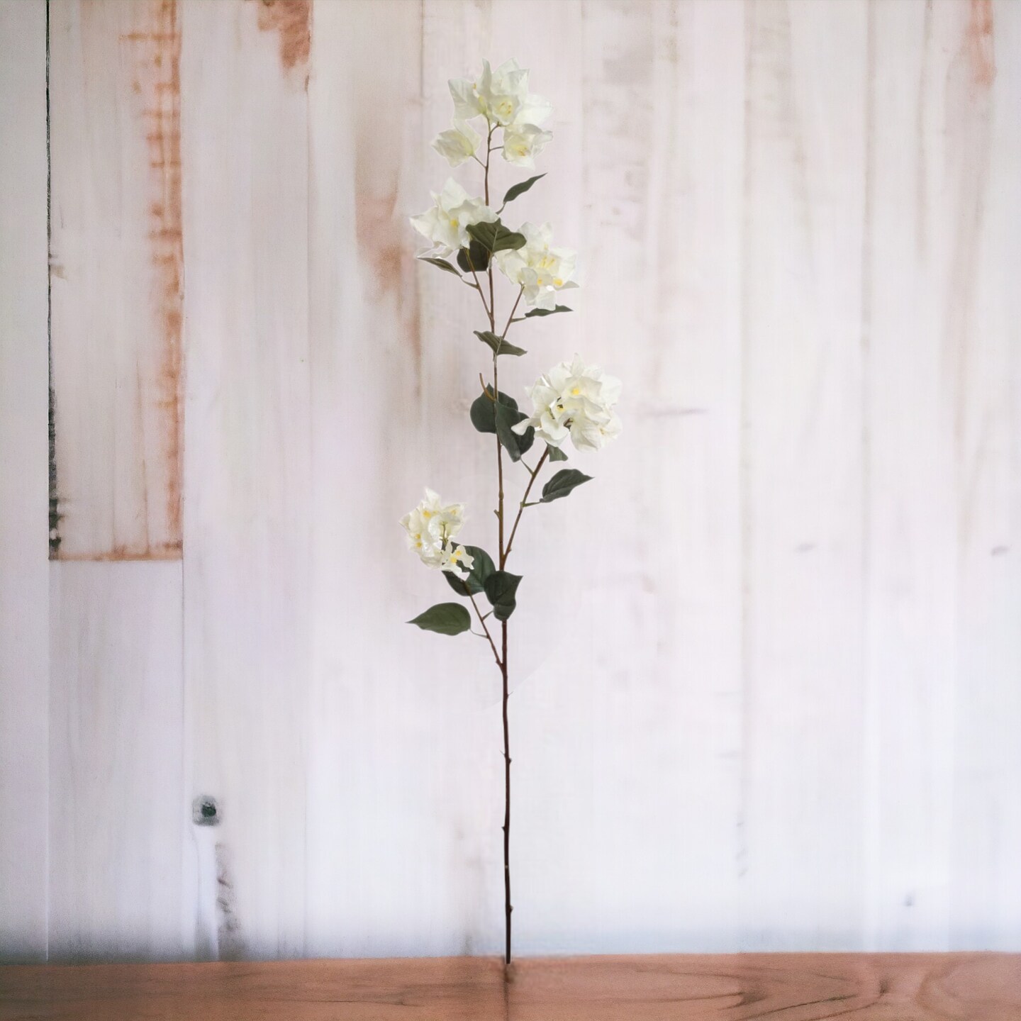 White Bougainvillea Spray with Silk Flowers &#x26; Foliage by Floral Home&#xAE;