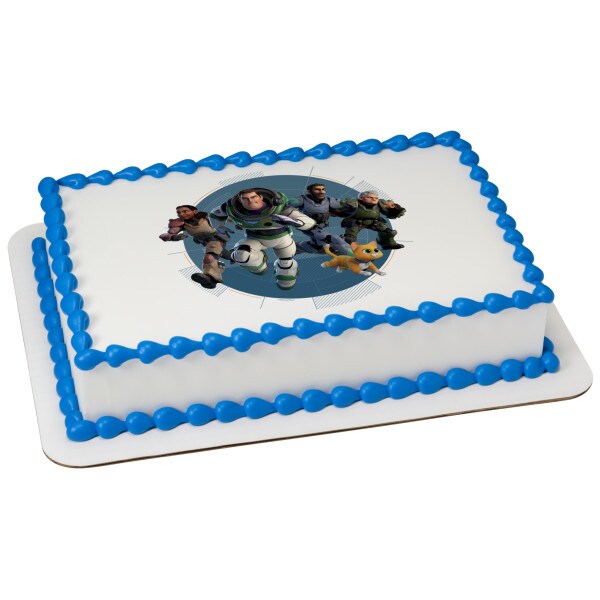Disney and Pixar&#x27;s Lightyear On a Mission Edible Cake Topper Image - 7.5&#x22; Round