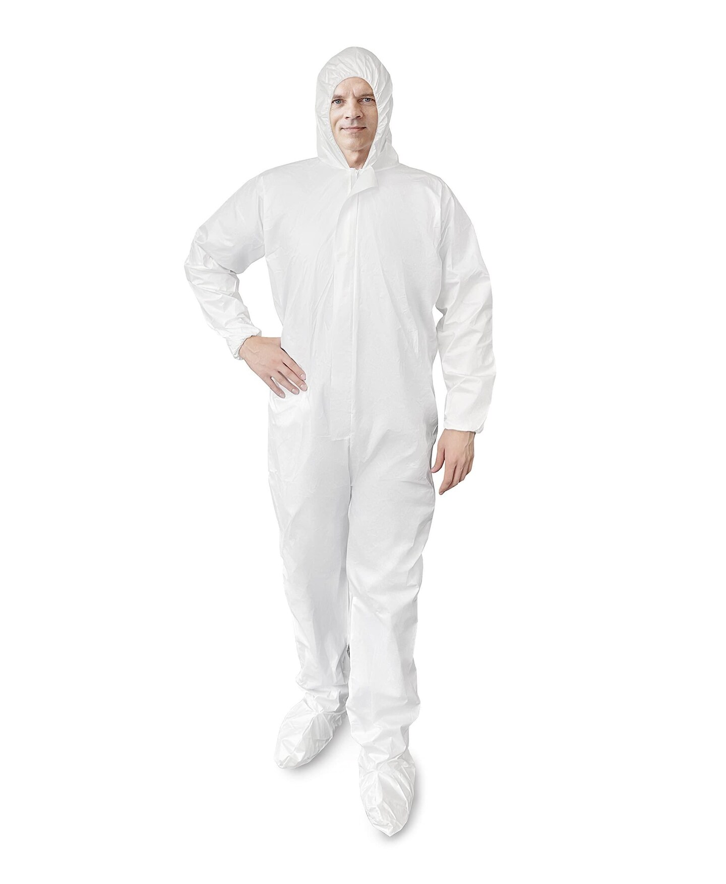 Disposable SF Coveralls 76 Long. Pack of 5 White 4X Large Body