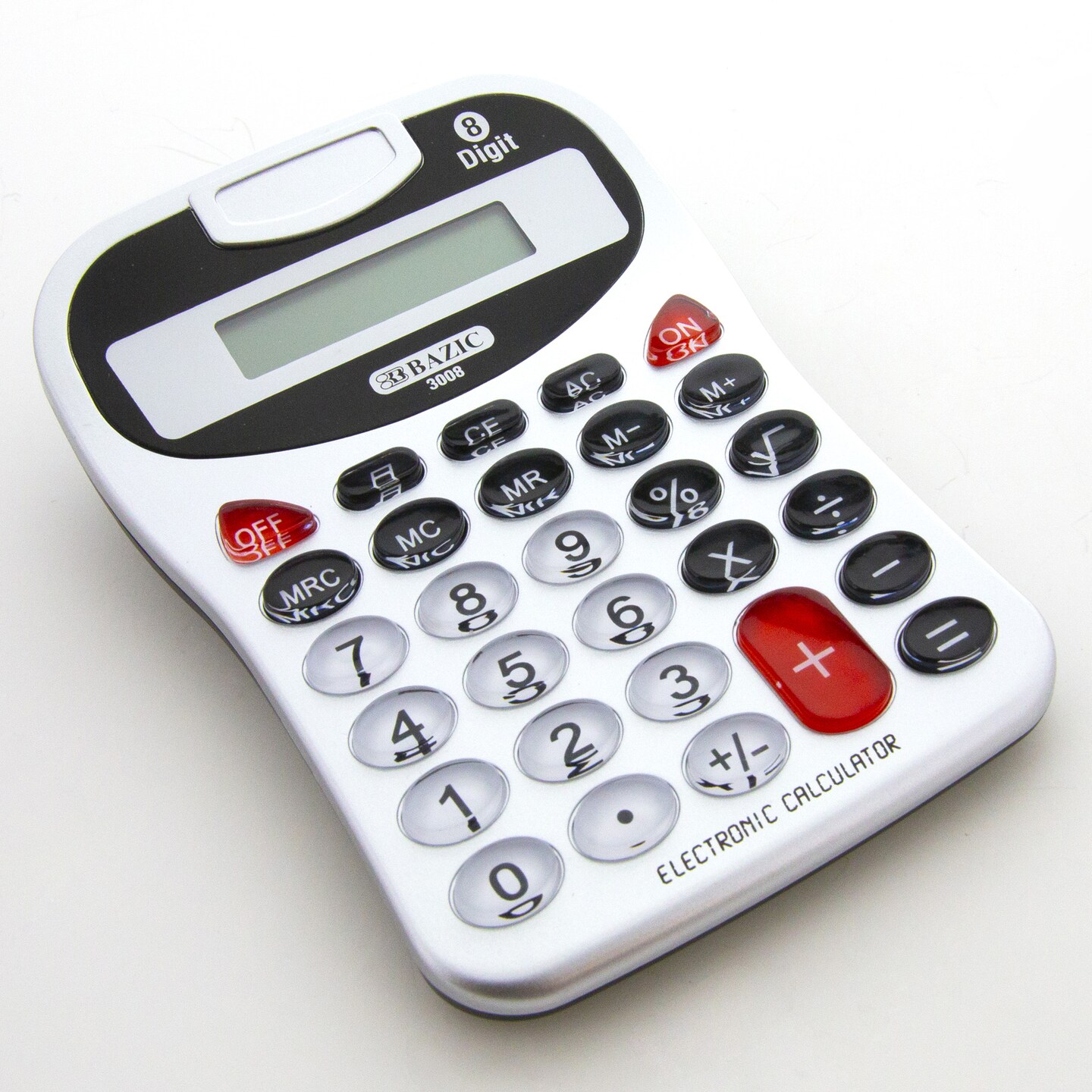 BAZIC Desktop Calculator 8-Digit Silver w/ Tone