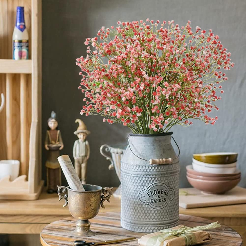 23 Inch Pink Artificial Baby's Breath Flowers: Delicate Elegance for Home and Wedding Decor