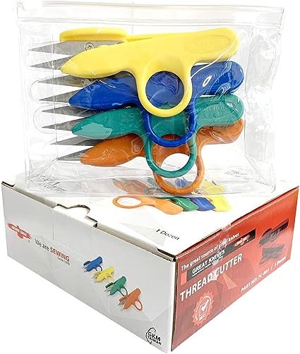 Golden Eagle Right/Left Craft Sewing Pruning Thread Scissors in Soft Vinyl Pouch 4pcs a Pack (4pcs Yellow)