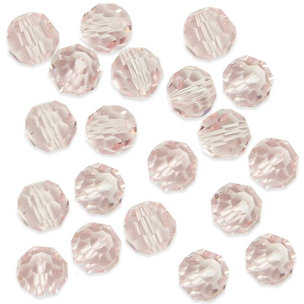 8mm Round 32 Faces Faceted Crystal Glass Beads