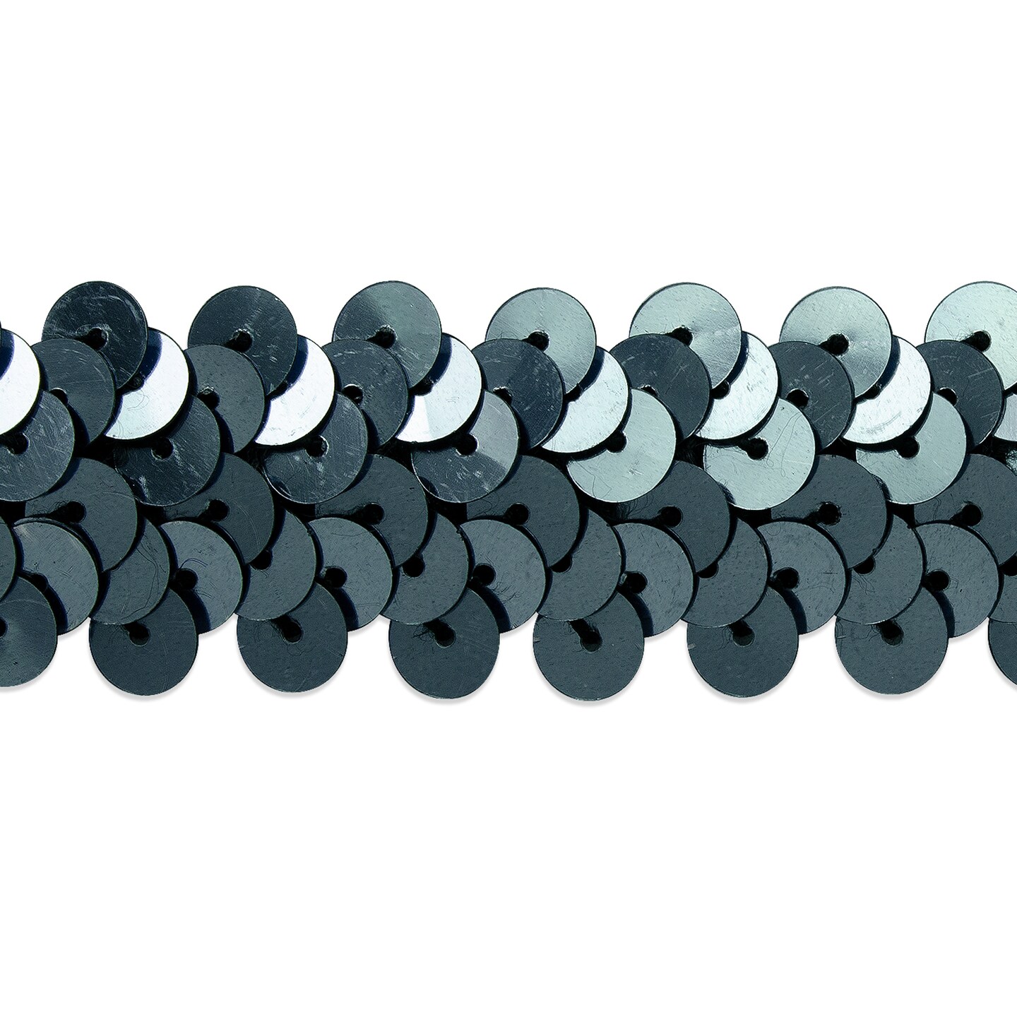 5 yards of 2 Row 7/8" Metallic Stretch Sequin Trim | 5 yard cut