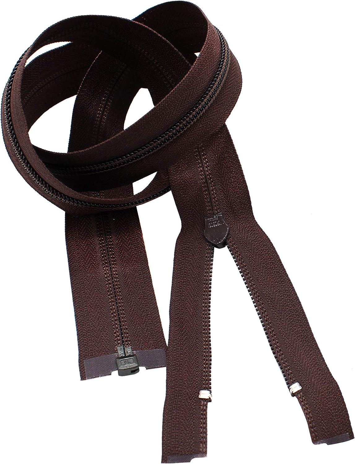 36" Light Weight Jacket Zipper ~ YKK #5 Nylon Coil Separating Zippers - 570 Brown (Pack of 1 Zipper)