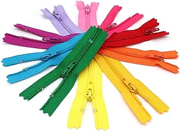 3 Inch YKK Doll & Apparel Zippers-10 Pieces-Made in USA- Great for Craft Sewing Projects