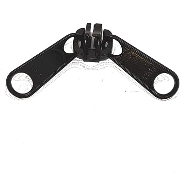 Package of Four (4) #8 YKK Coil Reversible Zipper Pull, Black