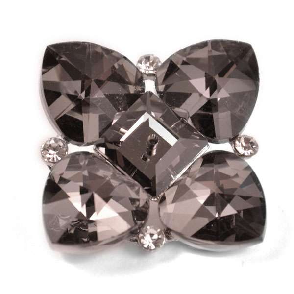 Rhinestone Gem Square Brooch
