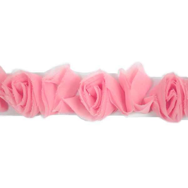 Organza Roses on Net Trim