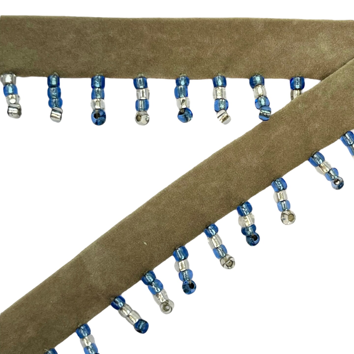 Nora Beaded Fringe Trim 3/4&#x22; x 18&#x22; Blue