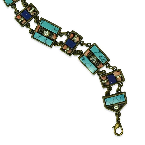 Antique Inspired Gemstones with Turquoise Bracelet