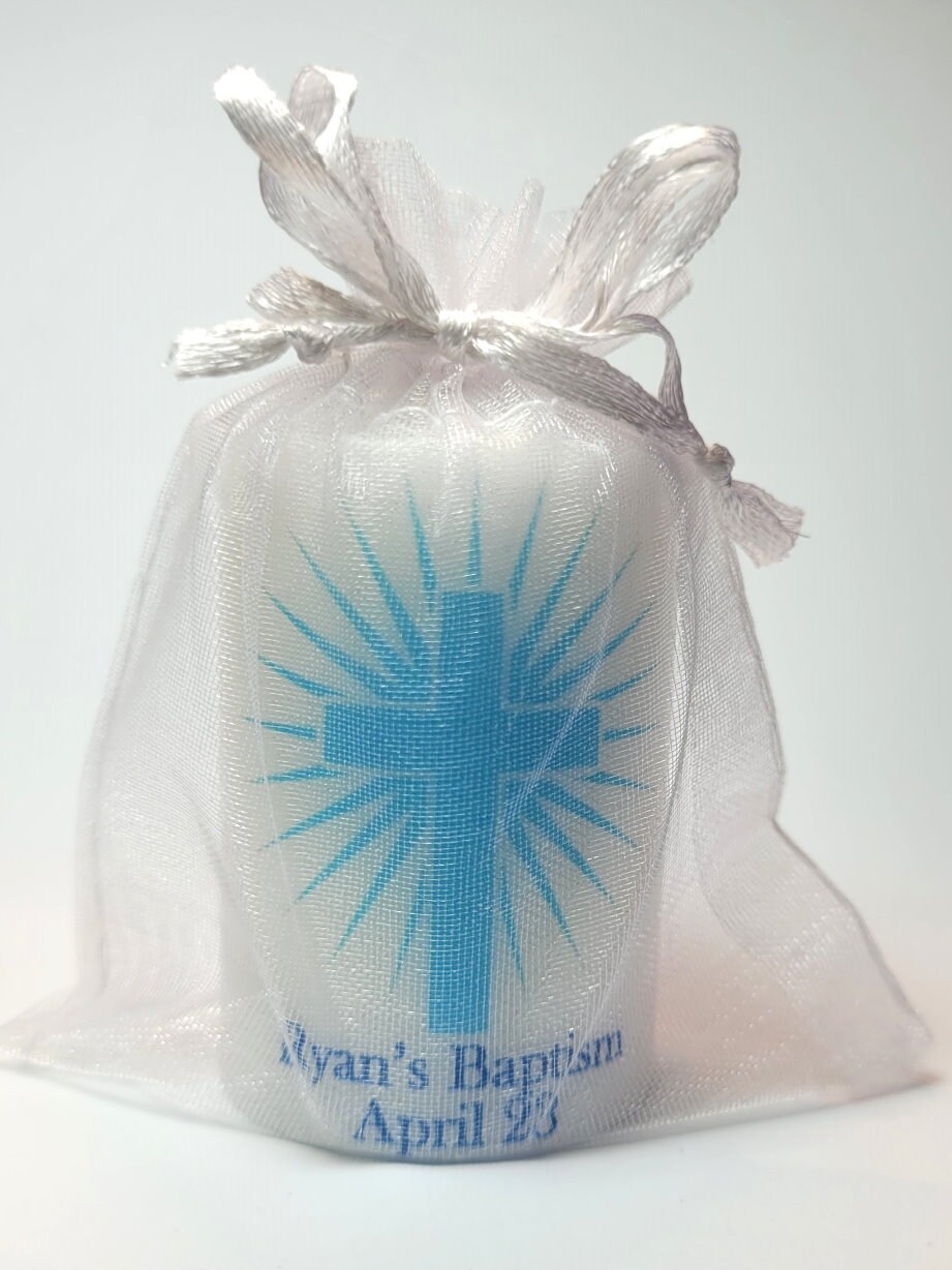 10 Communion Favor, Baptism Candle, Baby Boy Baptism, Baptism Decor, Baptism Cross, Baptism Cross Christening Favor, Communion