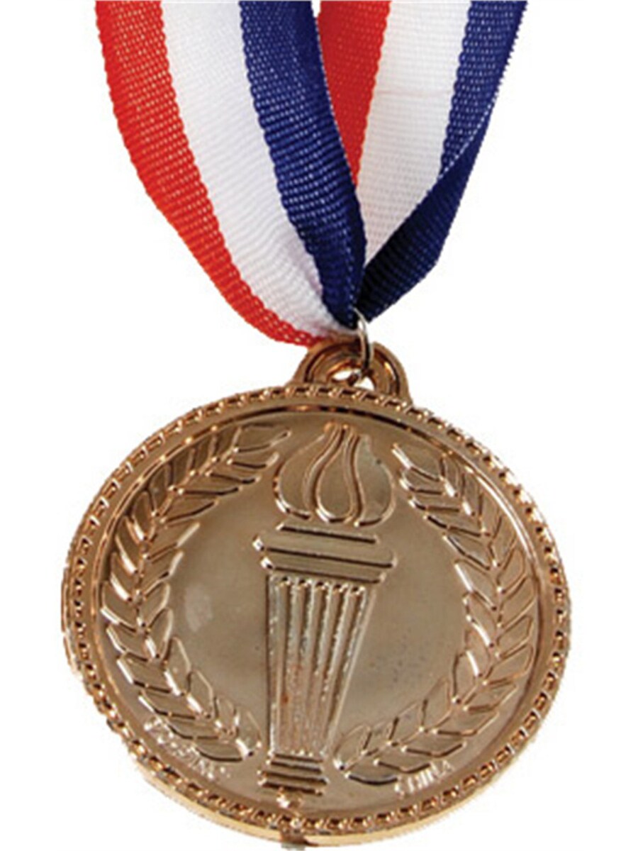 2&#x22; Costume Accessory Olympic Style Plastic Bronze Medal