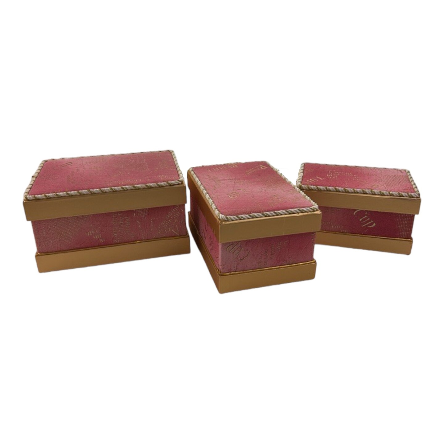 Cosmopolitan Rectangular Box - Pink / 3 pc. Set