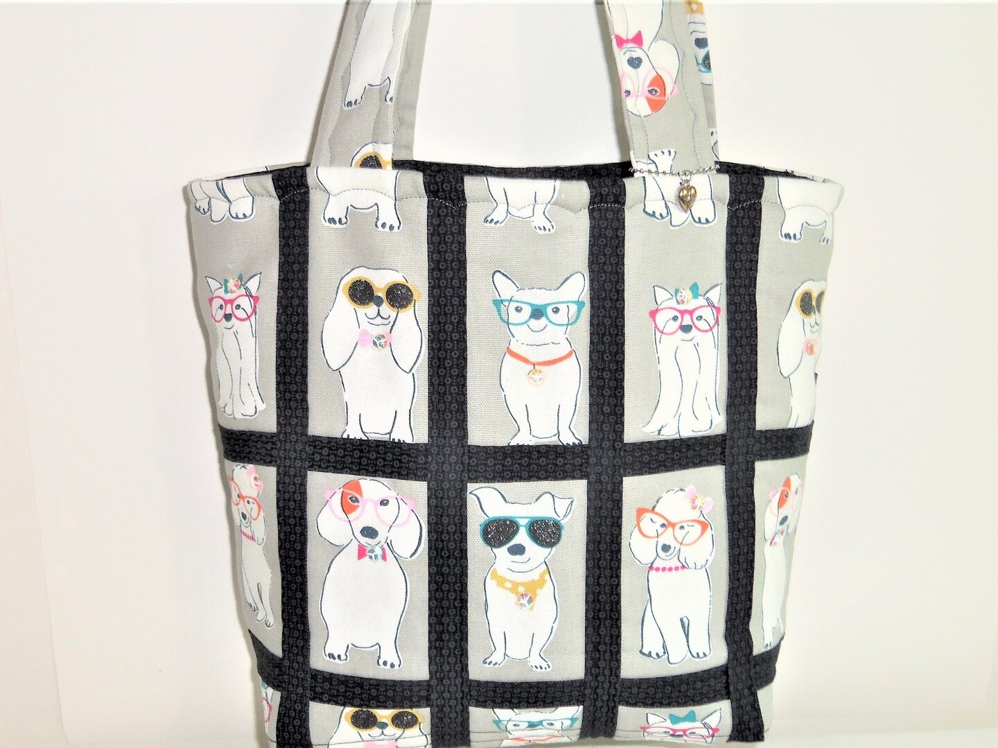 Lux Canvas Tote, Crystal Hand Bag, Purse, Tote Bag, Dog Tote Bag, Quilted  Tote Bag, Applique Tote, Gray Crystal Tote, Sewnsewsister, Handbags &  Purses
