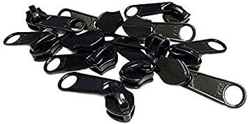 ZipperStop Distributor YKK&#xAE; -Zipper Repair Kit Solution YKK&#xAE; #8 Extra Heavy Weight Coil Long Pull Sliders Black Made in USA - 3pcs a Pack