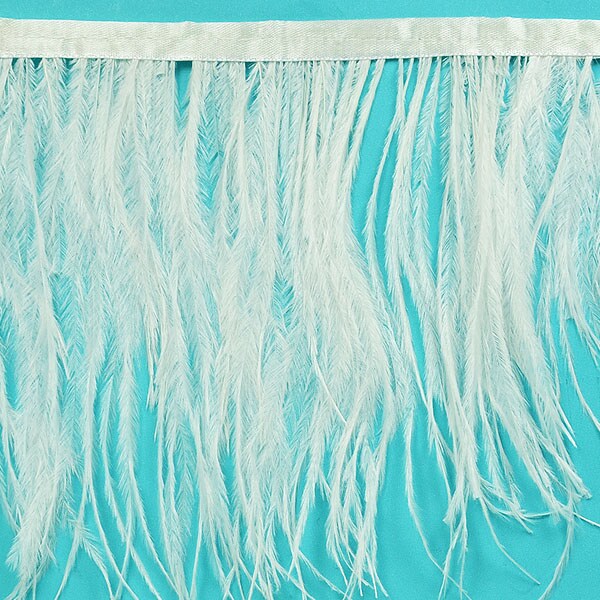 Natural Ostrich Feather Trim