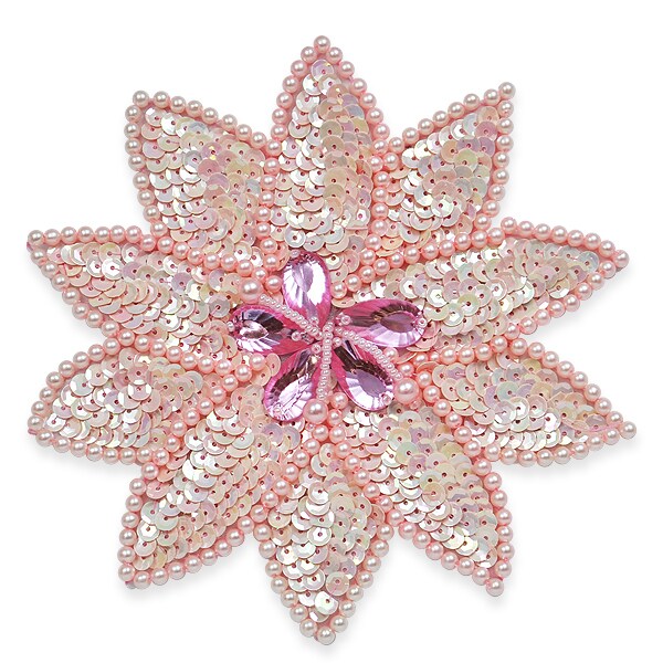 Poinsettia Sequin Applique Patch Michaels