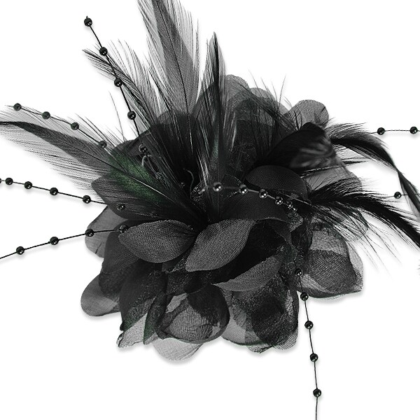 Maia Feather Floral Brooch and Hairclip