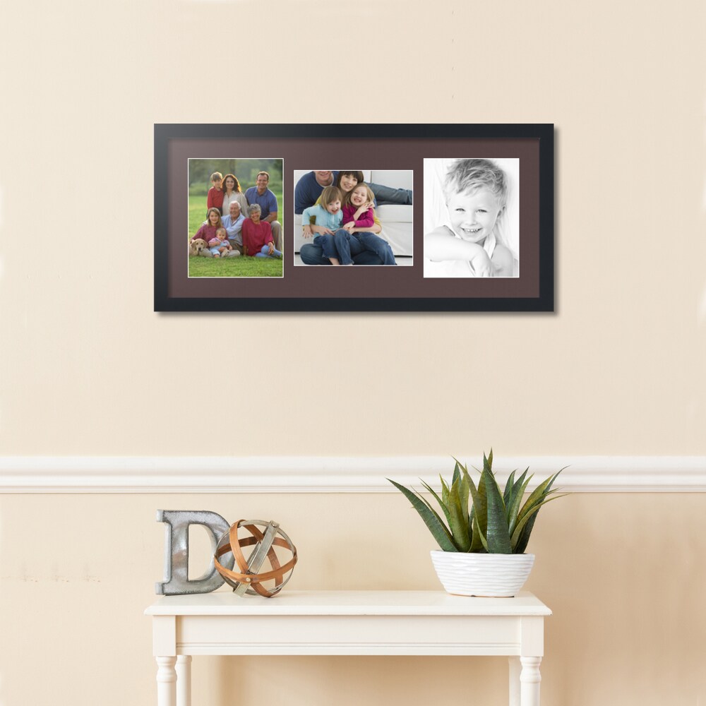 ArtToFrames Collage Photo Picture Frame with 3 - 8x10 inch Openings, Framed in Black with Over 62 Mat Color Options and Plexi Glass (CSM-3926-117)