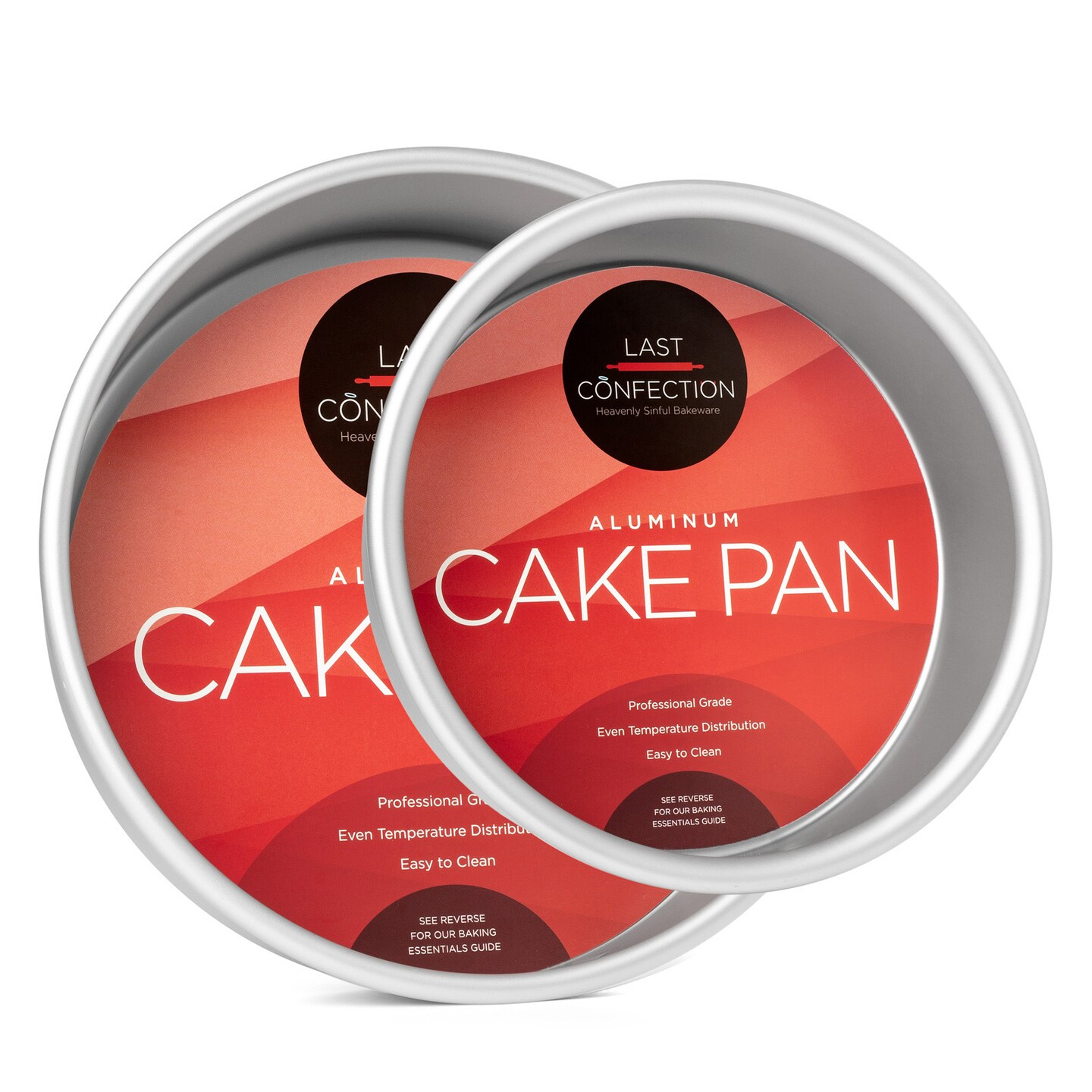 Last Confection Aluminum 2-Piece Round Cake Pan Sets - Professional Bakeware