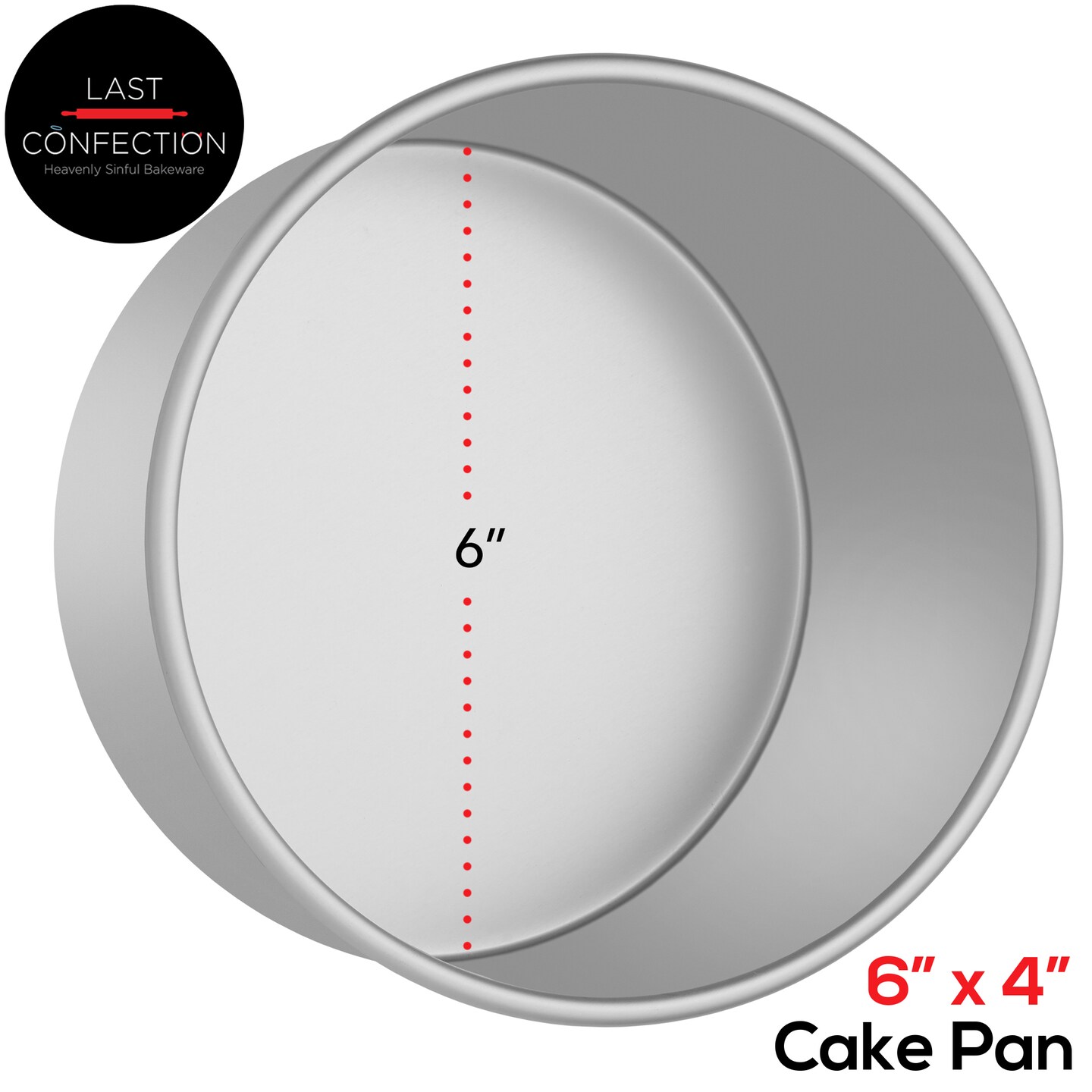 Last Confection Round Cake Pans, Anodized Aluminum Cake Pan Baking Tin Mold, Professional Bakeware