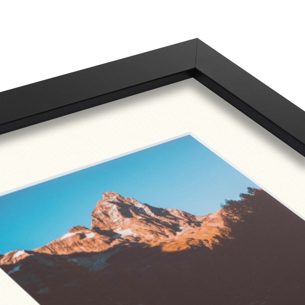ArtToFrames Collage Photo Picture Frame with 4 - 4x6 inch Openings, Framed in Black with Over 62 Mat Color Options and Plexi Glass (CSM-3926-14)