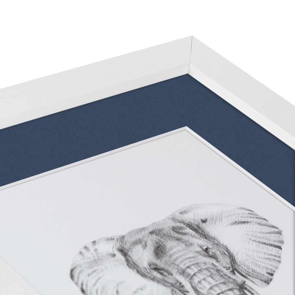 ArtToFrames Collage Photo Picture Frame with 5 - 5x7 inch Openings, Framed in White with Over 62 Mat Color Options and Plexi Glass (CSM-3966-152)