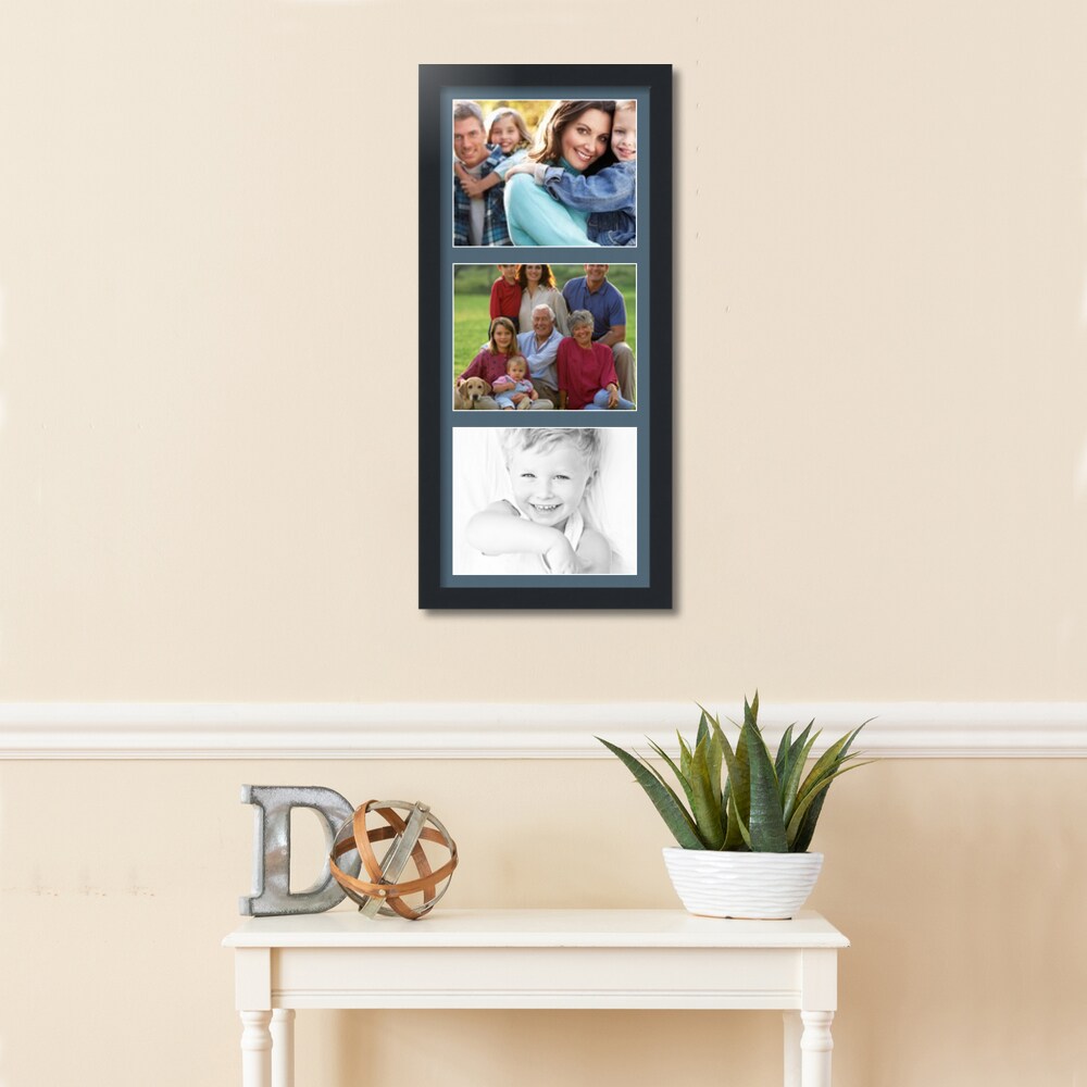 ArtToFrames Collage Photo Picture Frame with 3 - 8x10 inch Openings, Framed in Black with Over 62 Mat Color Options and Plexi Glass (CSM-3926-2156)