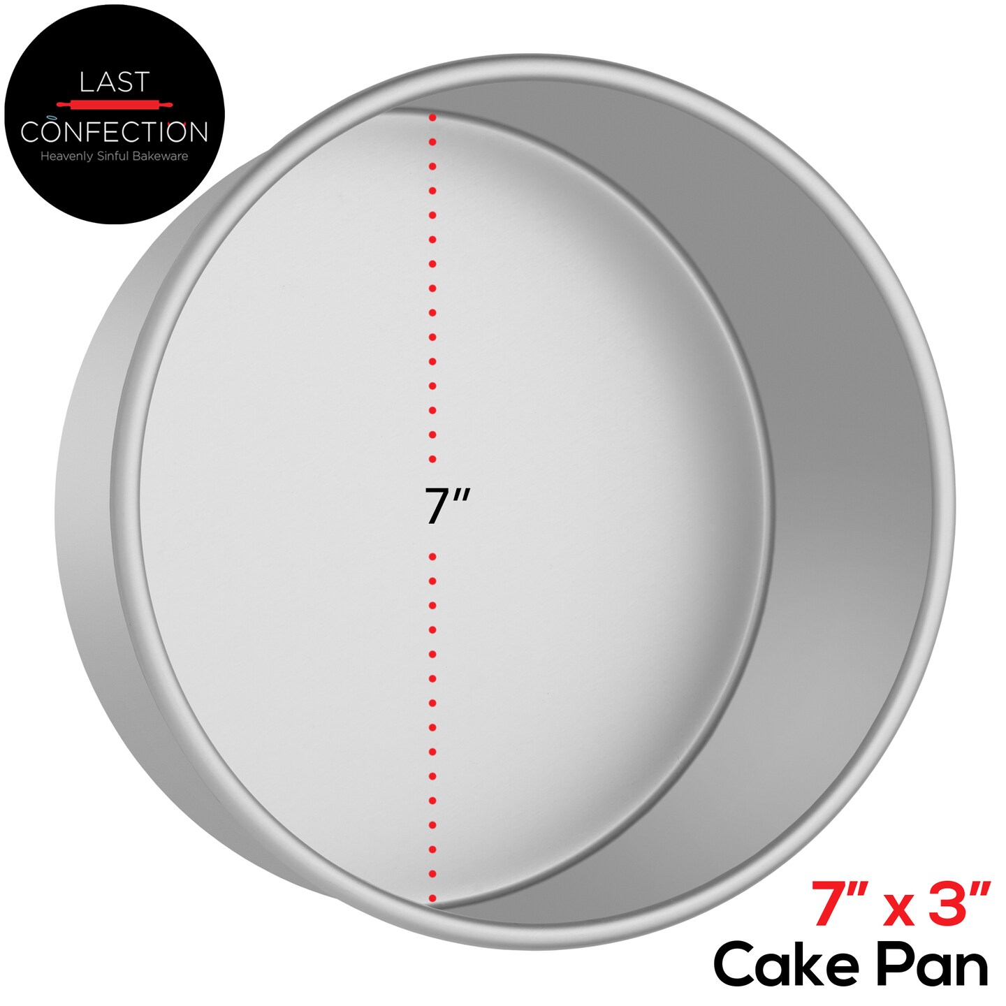 Last Confection Round Cake Pans, Anodized Aluminum Cake Pan Baking Tin Mold, Professional Bakeware