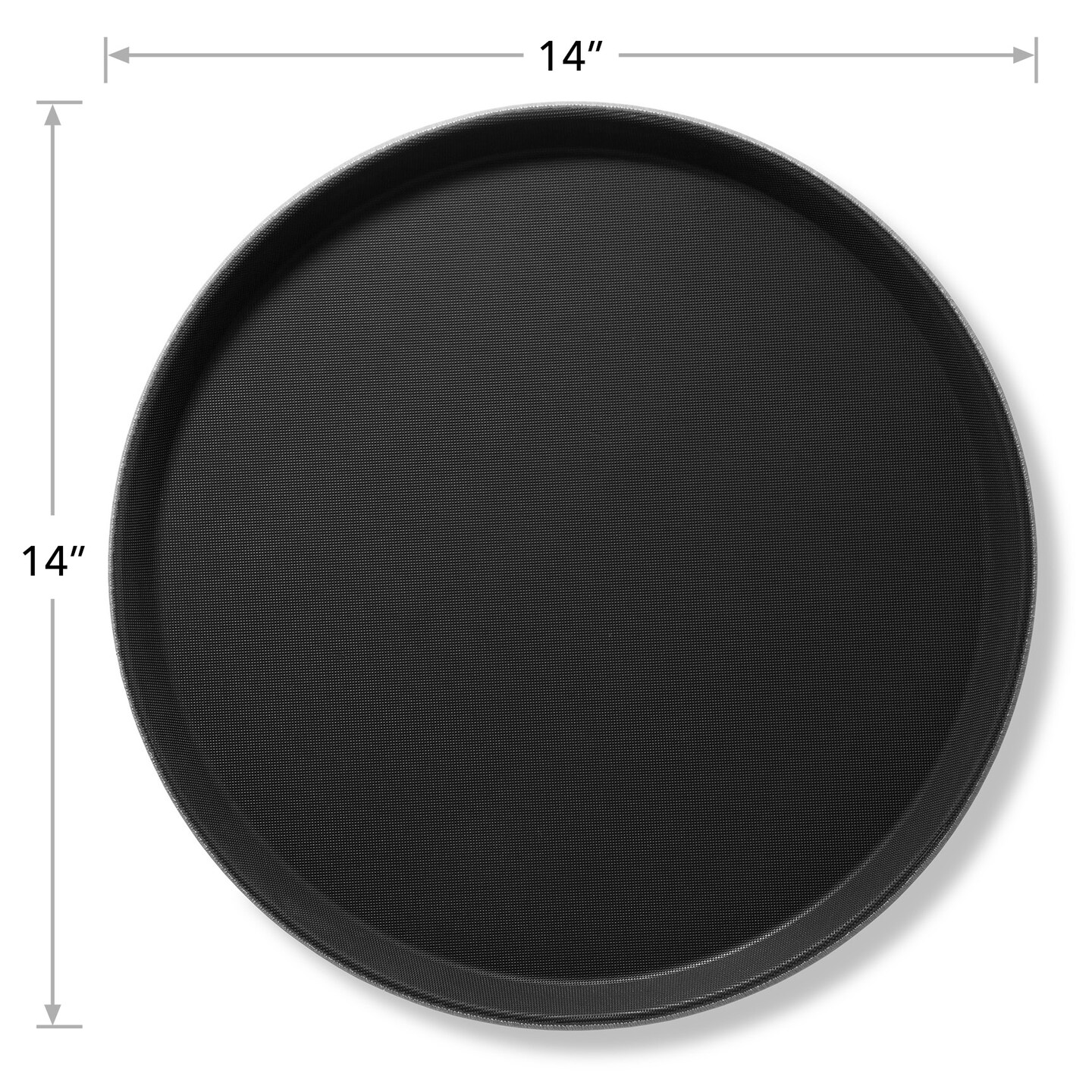 Jubilee Round Restaurant Serving Trays (Set of 2) - NSF Certified Non-Slip Food Service Tray