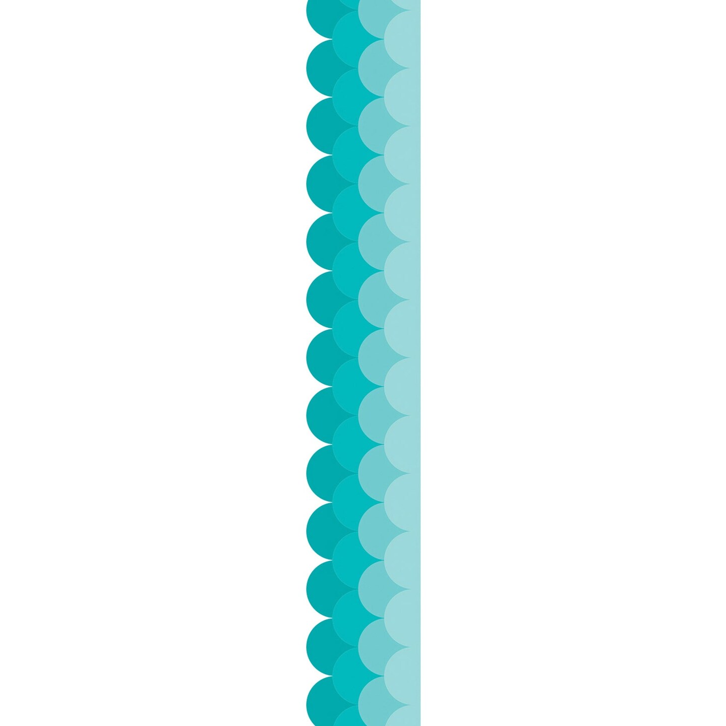 Painted Palette Ombre Turquoise Scallops EZ Border, 48 Feet Per Pack, 3 Packs