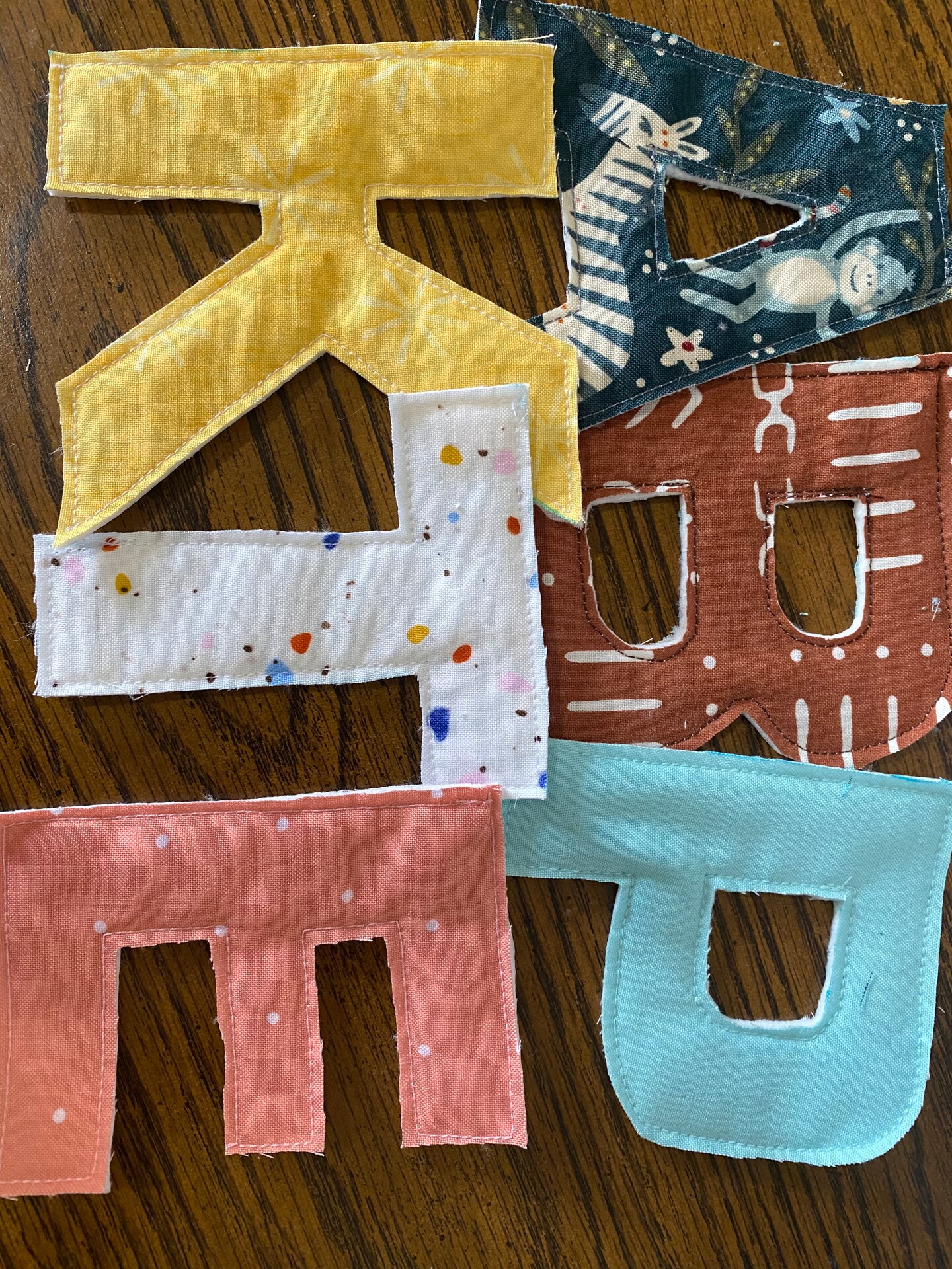 DIY Sewn Fabric Alphabet Letters