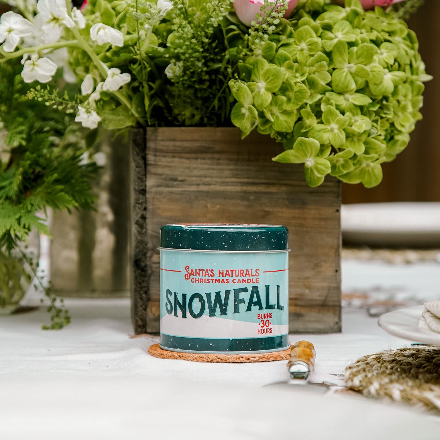 Snowfall Christmas Candle | Sweet, Bright Fragrance | Notes of Pine, Citrus, Eucalyptus | Sustainably Sourced Soy and Beeswax | 30 Hour Burn Time | 9oz | 2 Pack