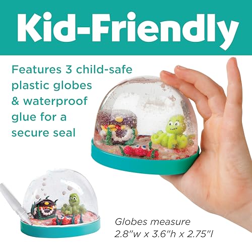 Creativity for Kids Make Your Own Under the Sea Water Globes - Make 3 DIY Snow Globes, Arts and Crafts for Boys and Girls, Kids Activities and Birthday Gifts for Ages 6-8+