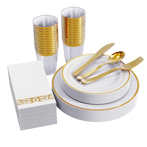 Gold rimmed plastic sales plates