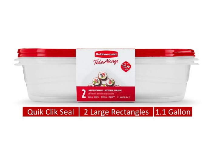 thumbnail image 2 of Whitefurze Rectangular Plastic Food Storage Containers – 0.8L To 7L – Clear 2 of 6