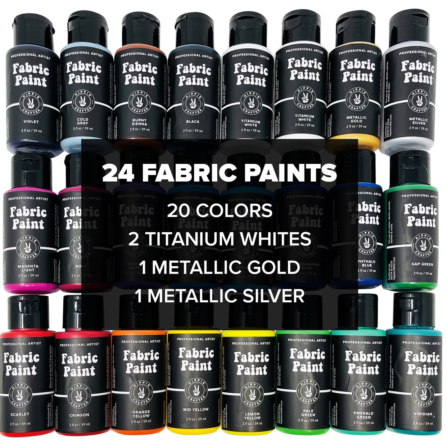 Primary Brush-On Fabric Paint Set by Make Market®