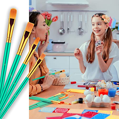 Artstorys Paint Brushes Set for Acrylic Painting, 20 Pcs Oil Watercolor Acrylic Paint Brush, Artist Paintbrushes for Body Face Rock Canvas, Kids Adult