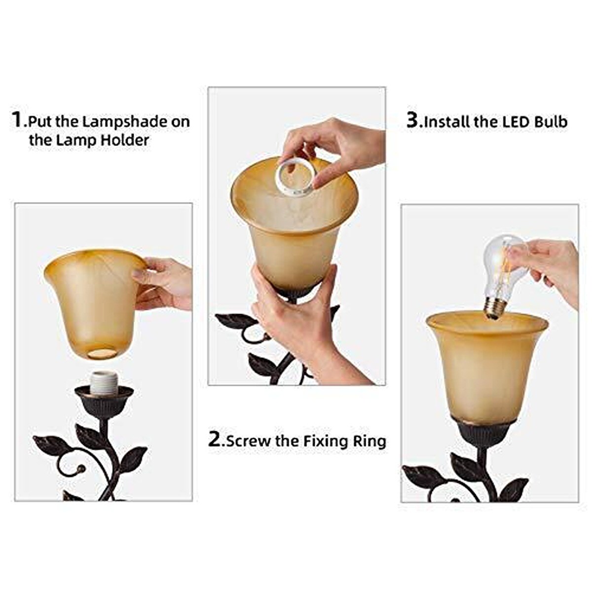 Dimmable Table Lamp With 2 USB Charging Port