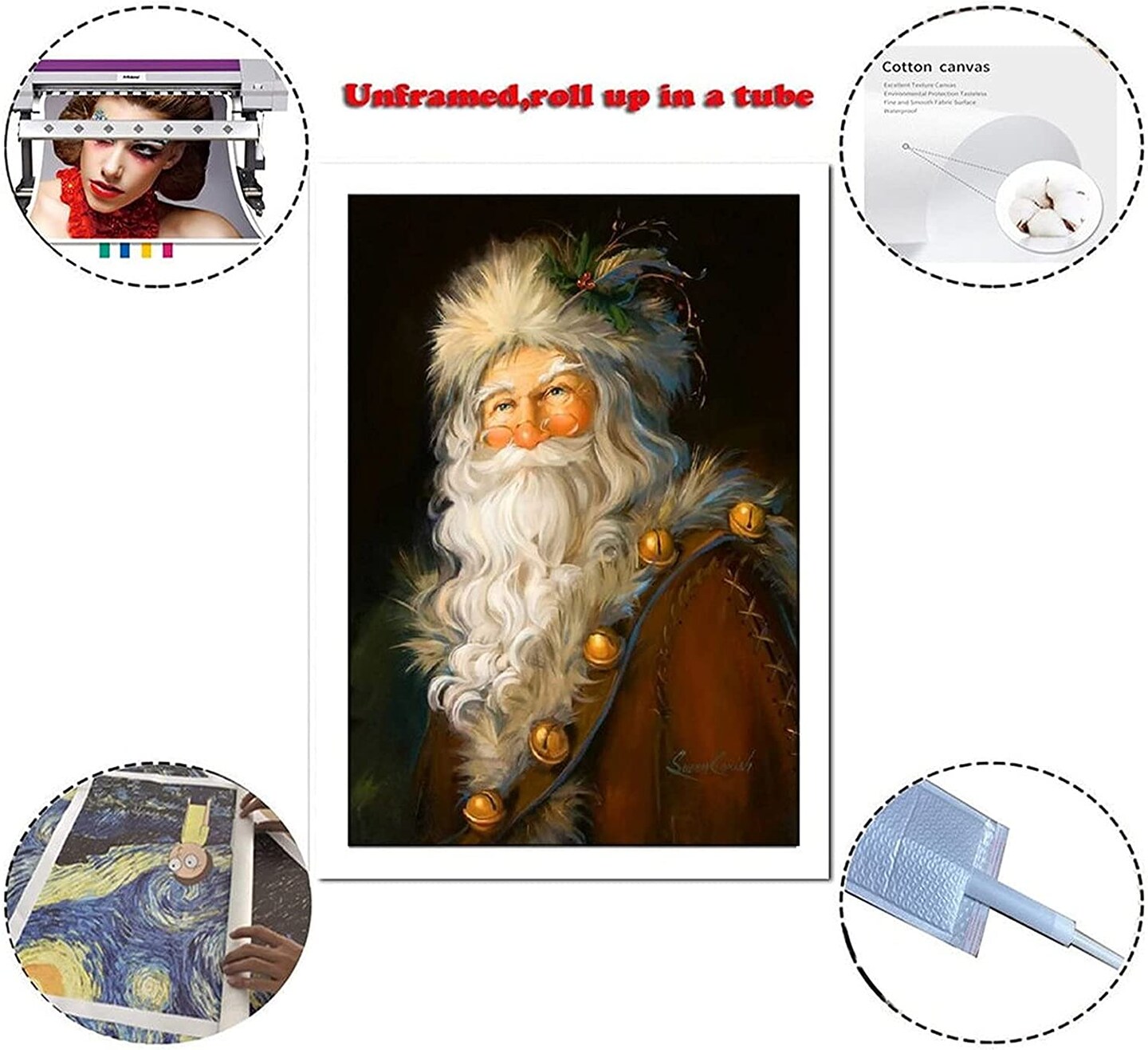 Modern Santa Posters and Prints Picture for Living Room