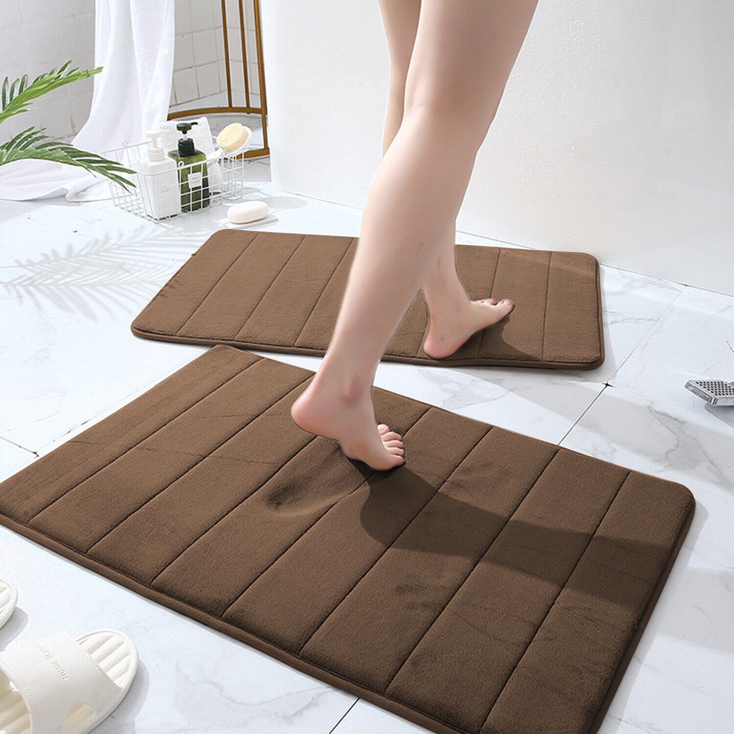 50x80 cm Non-slip Soft Absorbent Bathroom Shower Mat