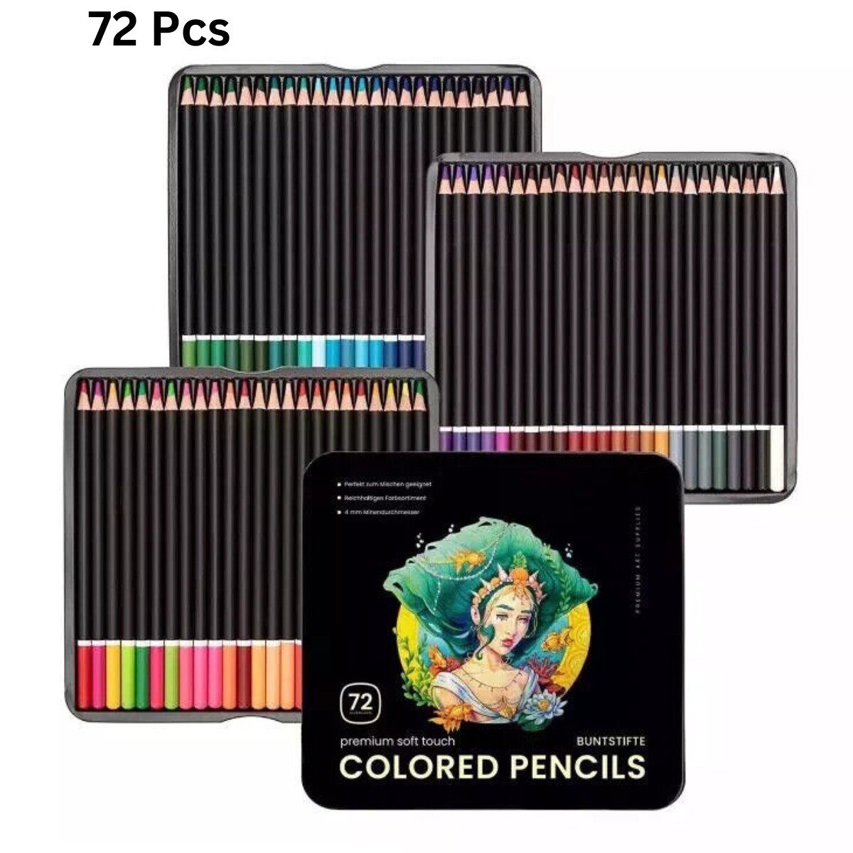 72PCS Drawing & Art Supplies Kit, Colored Sketching Pencils for Artists Kids  Adu